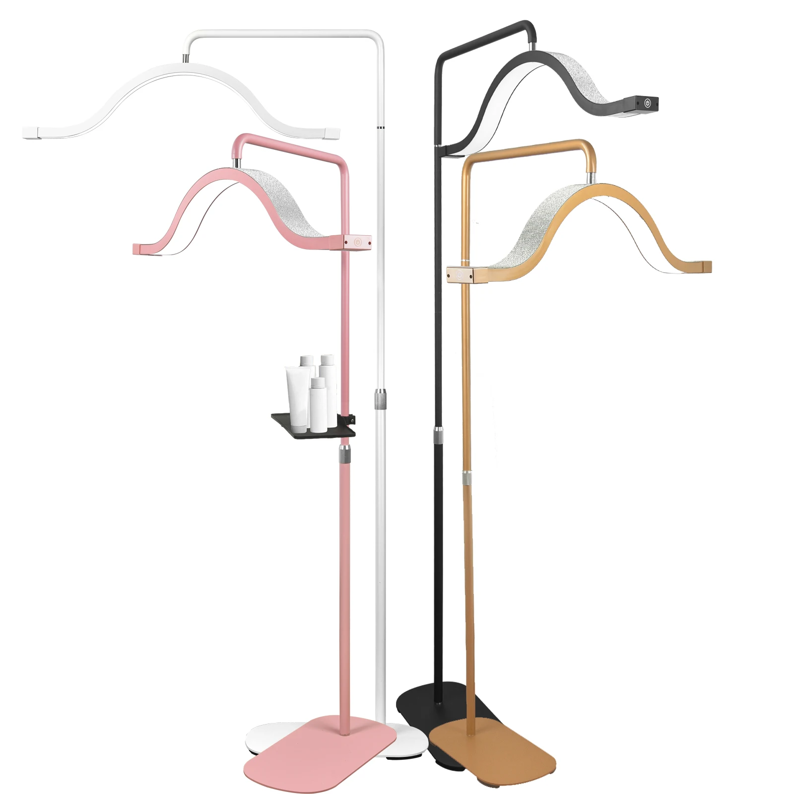 High Quality FOSOTO 30inch Lashes Beauty Lamp Eyelash Extension Tattoo Light Luna Floor Lamps Half Moon Light Lamp for Lashes