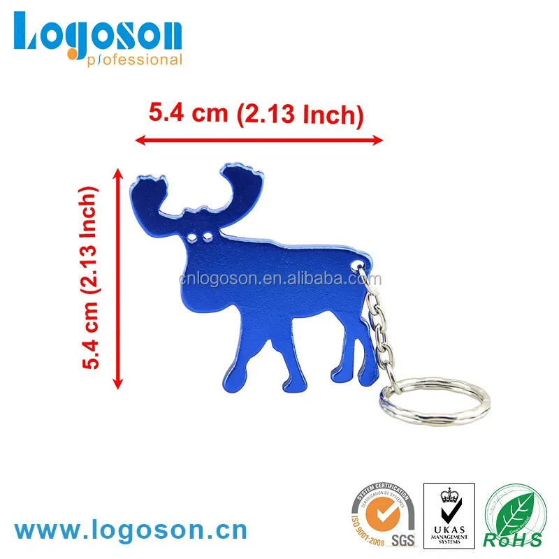 Arctic Circle Animals Moose Elk Souvenir Keyring Finland Canada Moose Bottle Opener Keychain Gift