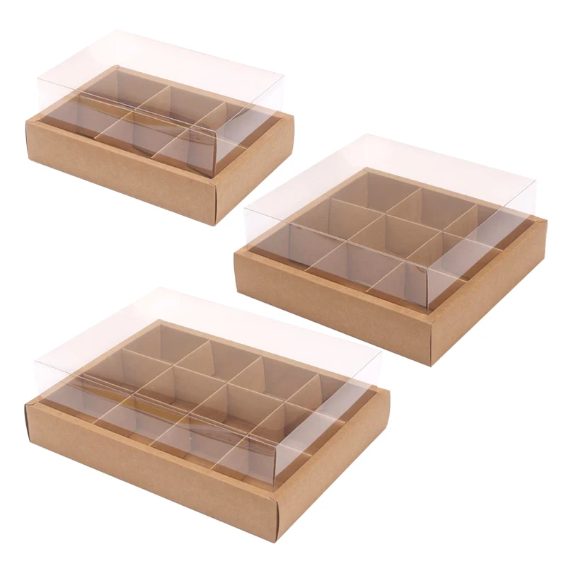 Hot Trending Gold Foil Embossed Rigid Boxes for Cookie Cupcake Macaron Dessert Treats Wedding Food Packaging 2/4/6/9 Dividers