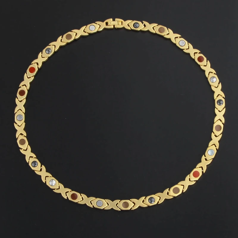 Unique fashion 5 in 1bio energy health titanium germanium necklace