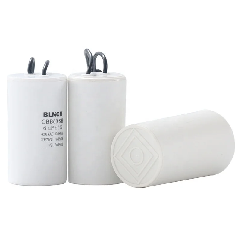 Factory washing machine capacitor Cbb60 capacitor motor starter12+6UF