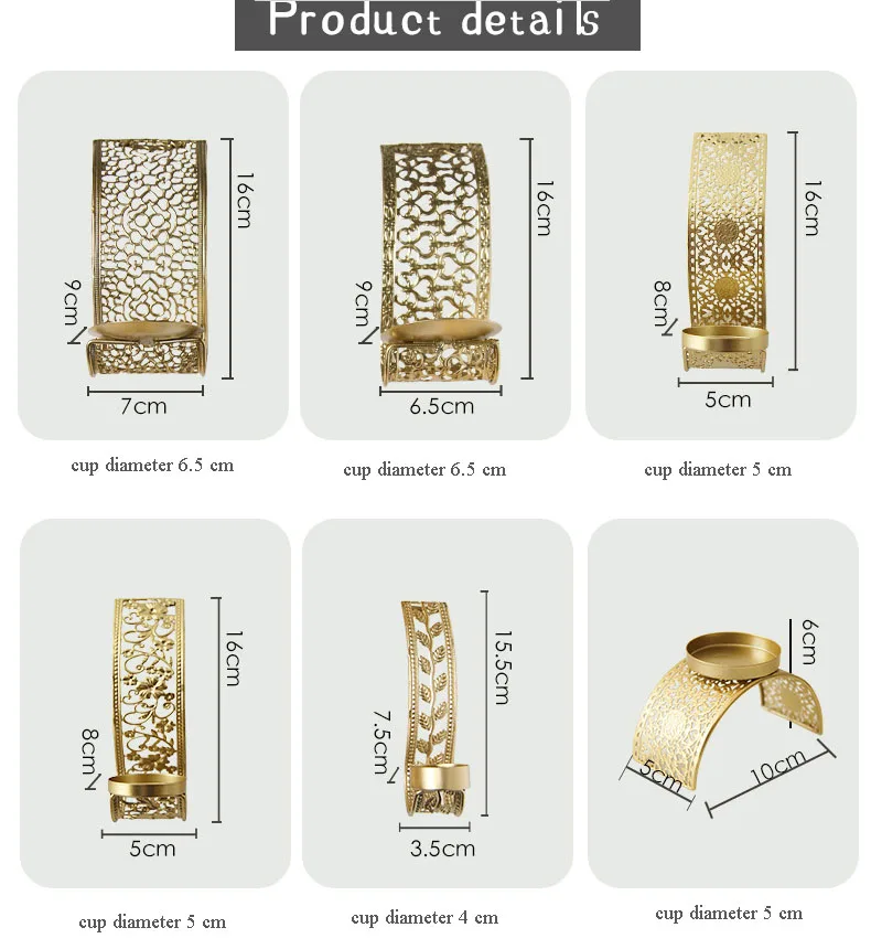 Arab Style Home Desktop Metal Art Candle Holder Decorations Antique Middle East Aromatherapy Rack Iron Hallowed Candlestick