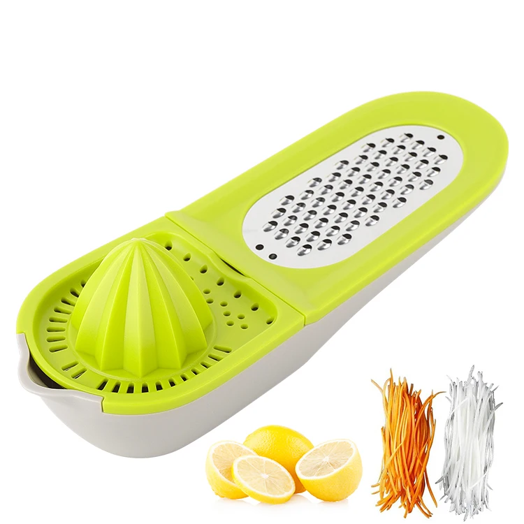 Lemon Juicer-Lemon Citrus Orange Squeezer 2 In 1 Manual Juicer Press Anti-Slip Lid Rotation Reamer With Strainer And Container