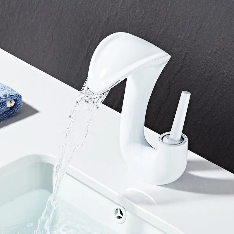 LONGSTAR All-Copper Creative Luxury Cobra-Style Multicolor Hot And Cold Water Household Bathroom Faucet