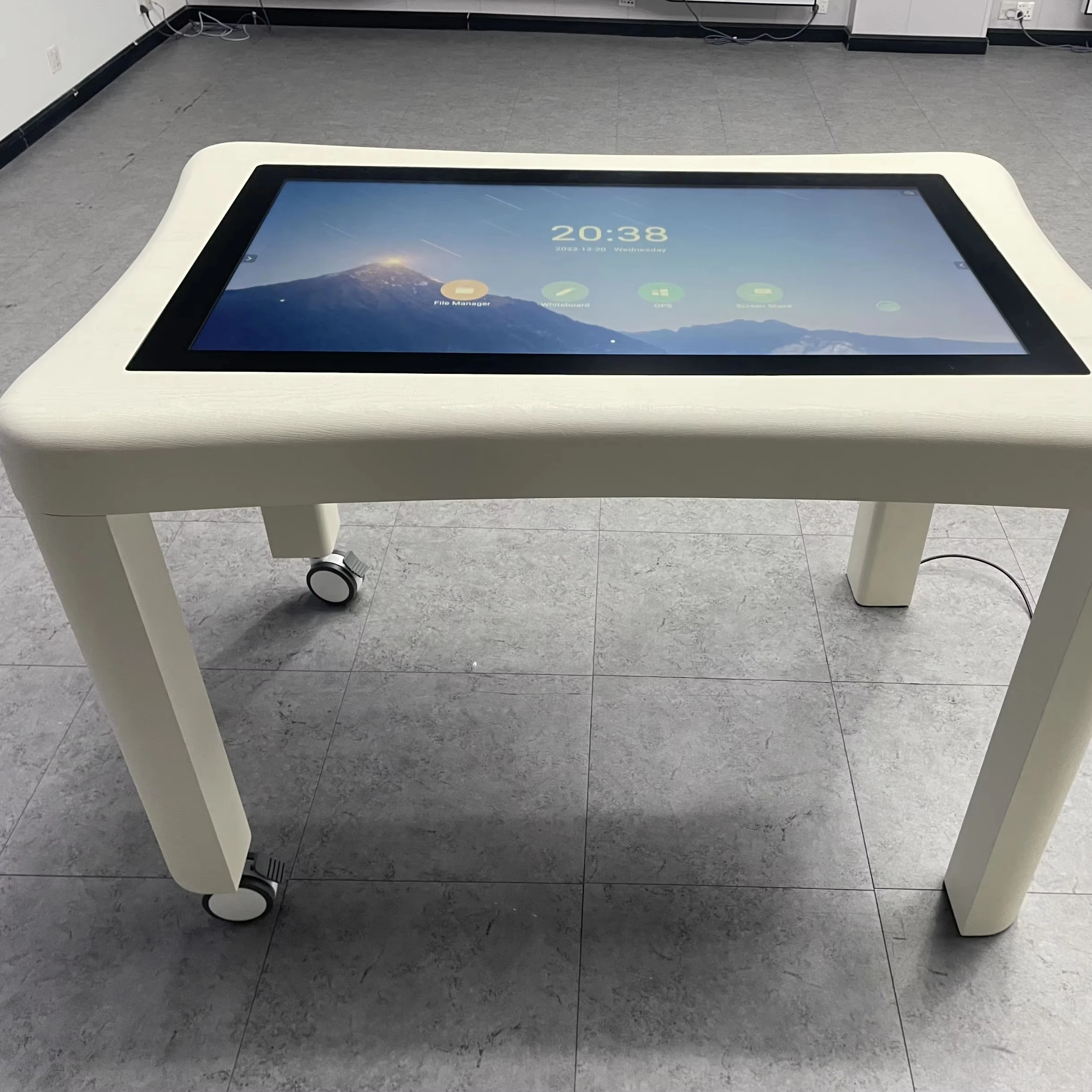43inch 90cm 78cm height interactive touch table with 4mm tempered glass and legs detachable for restaurant and libuary