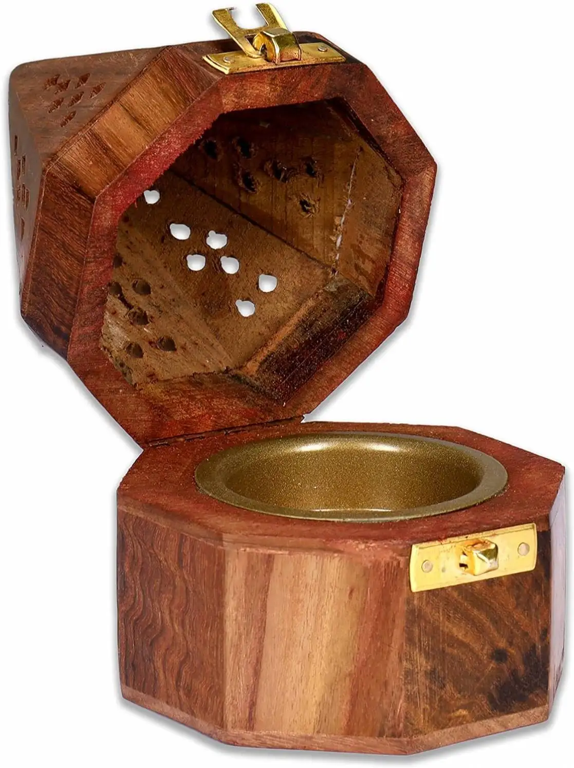 Wholesale Handmade Antique Wooden Mini Incense Cone Holder Tower With Unique Design For Office Hotel Fragrance