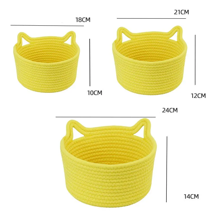 Foldable Moses Custom Baby Toys Storage Basket Cotton Rope Baby Changing Basket Cotton Rope Diaper Changing Basket