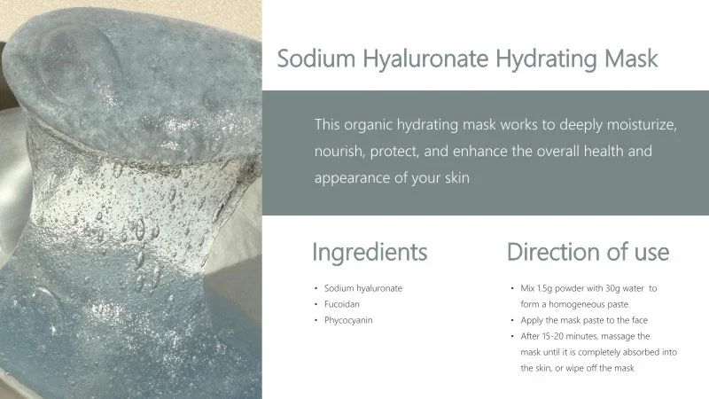 Sodium Hyaluronate Hydrating Peel Off Facial Mask Powder Ice Crystal Jelly Mask