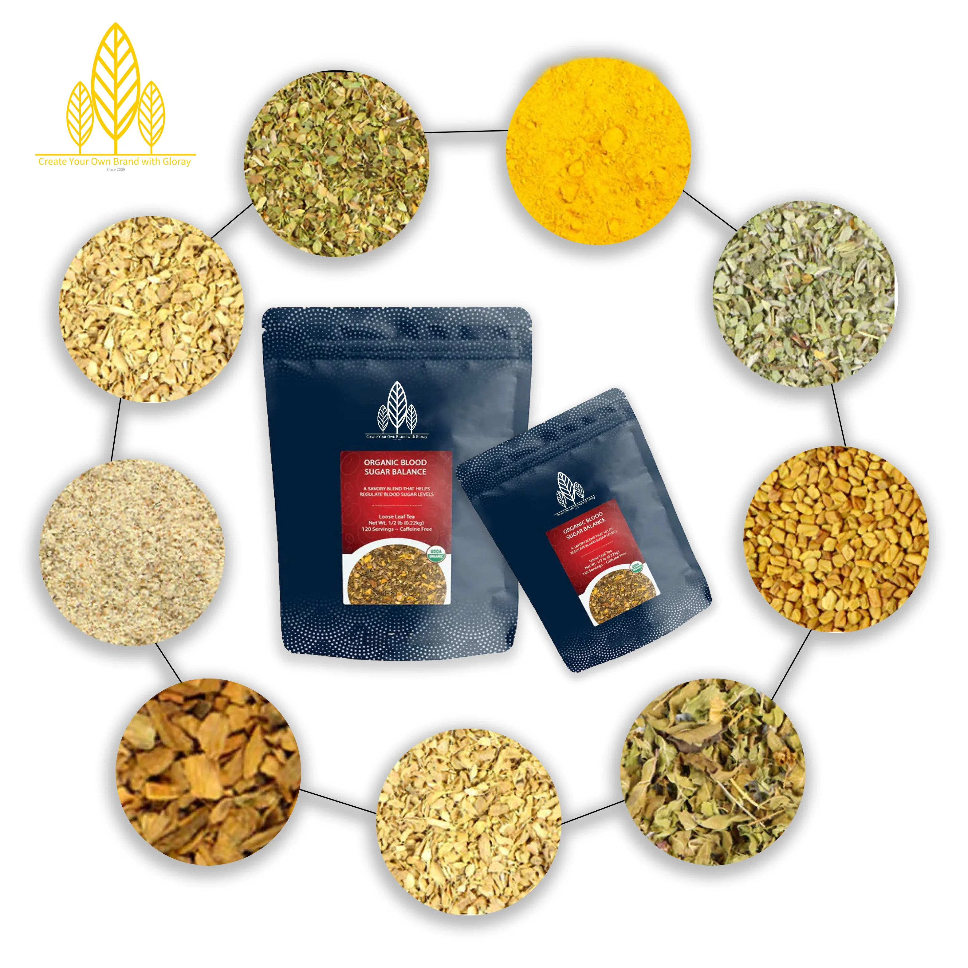 Organic Blood Sugar Balance Glucose Functional Tea Designed To Regulate Blood Sugar Levels Factory Supply OEM