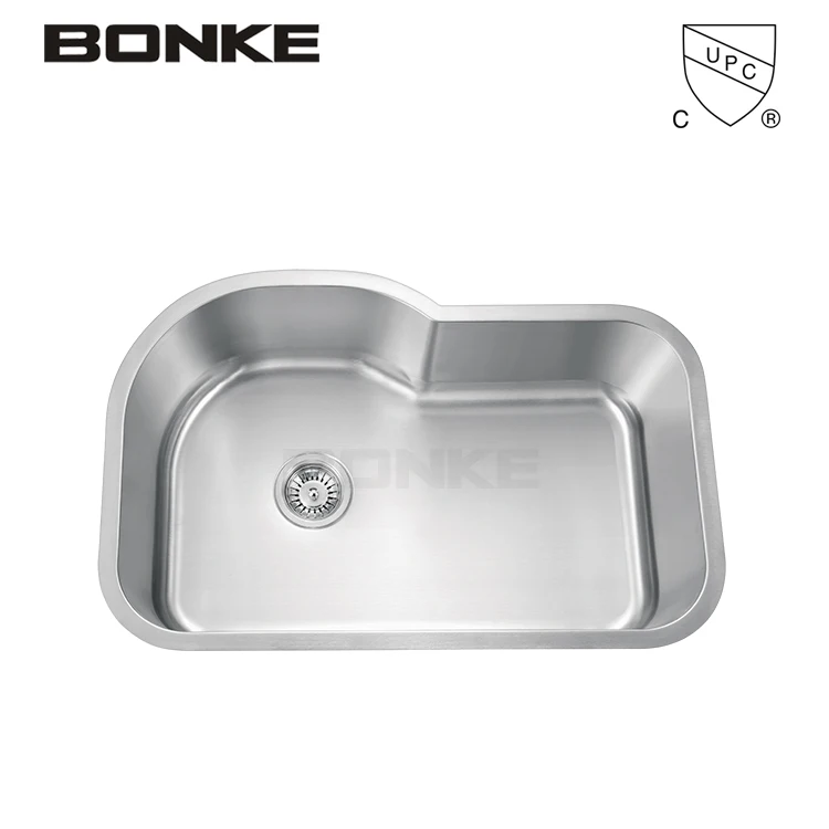 Classic Design Pressed Deep Drawn Single-Bowl Moduled Stainless Steel Kitchen Sink
