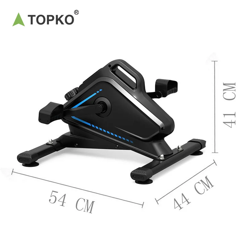 TOPKO Portable Mini Pedal Exerciser Magnetic Resistance Indoor Cycling Stepper Home Fitness LCD Display Mini Bike Exercise