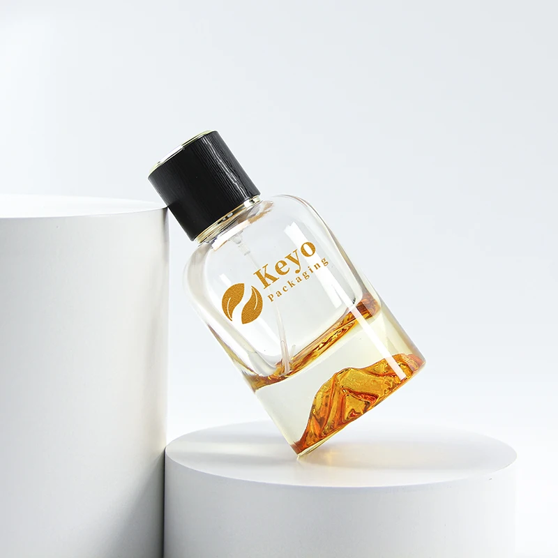 New Trend Round Shape  Unique Design Snow Peak Bottom Perfume Bottle Packaging 30ml 50ml Perfume Bottle