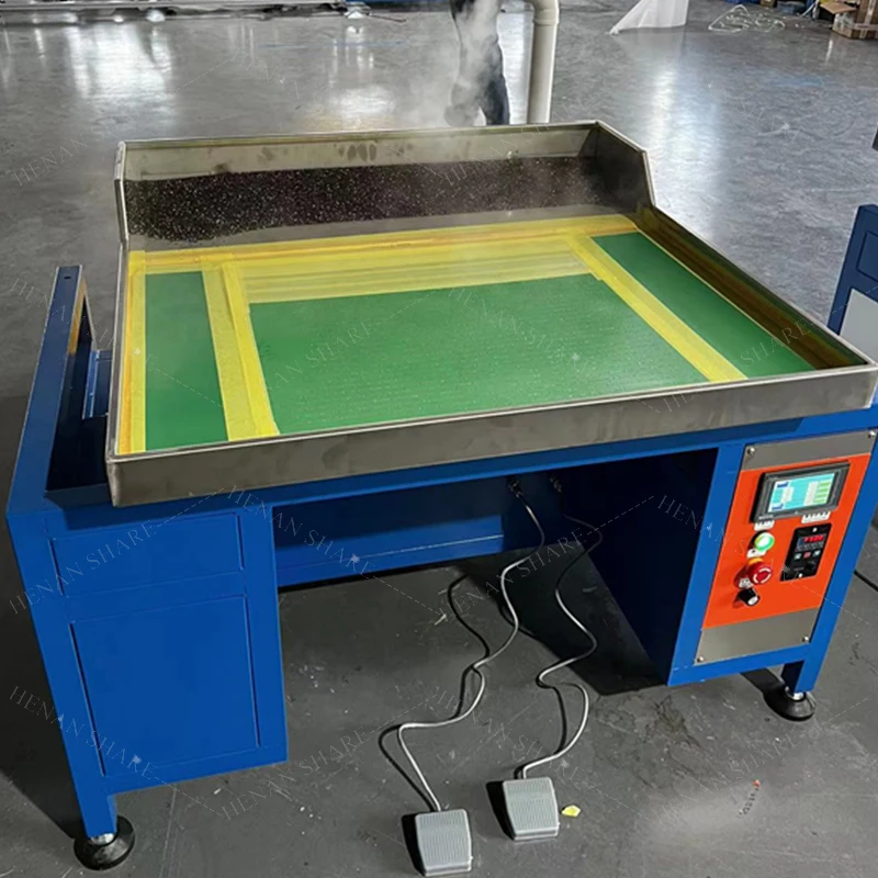 automatic rhinestone shaking brushing machine transfer hotfix rhinestones machine