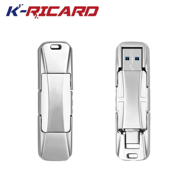 High Quality 2 in 1 USB Flash Drives Metal Usb 3.0 Stick Pen Drive OTG Pendrive 8 16 Gb 16gb 32gb 64gb 128gb