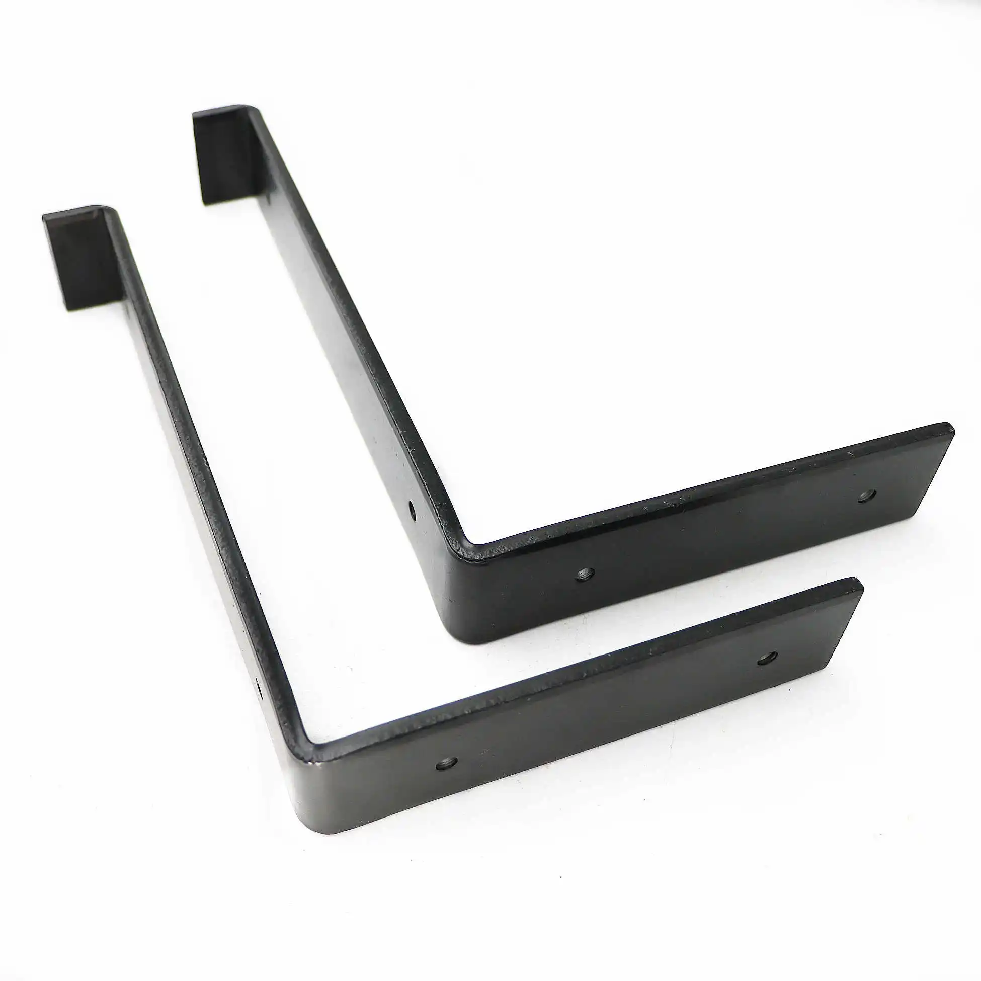 Powder Coating Floating Shelf Bracket Stamping Welding Pipe Brackets Custom Invisible Heavy Duty Black Triangle Bracket