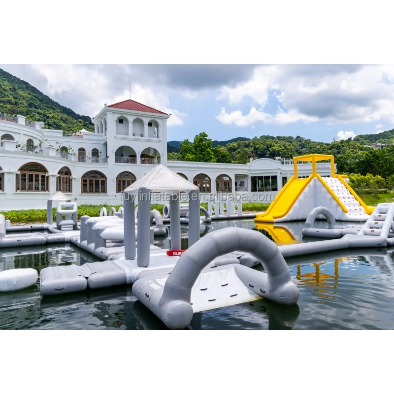 Inflatable Aqua Water Parks inflatable water sport slide inflatable obstacles lake water park