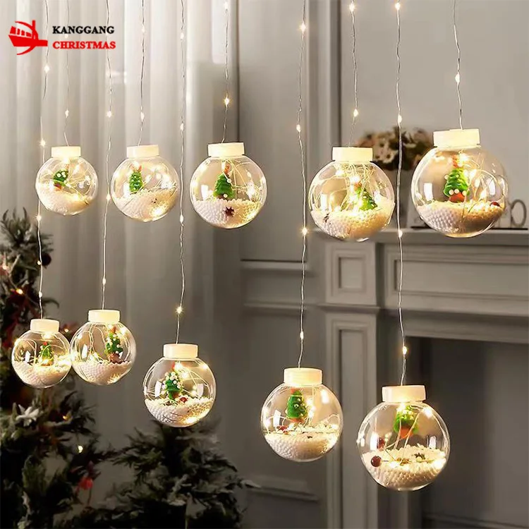 KangGang Christmas LED Wishing Ball Copper Curtain Light Shopping Mall Shop Home Decoration Light String Christmas Ball Light