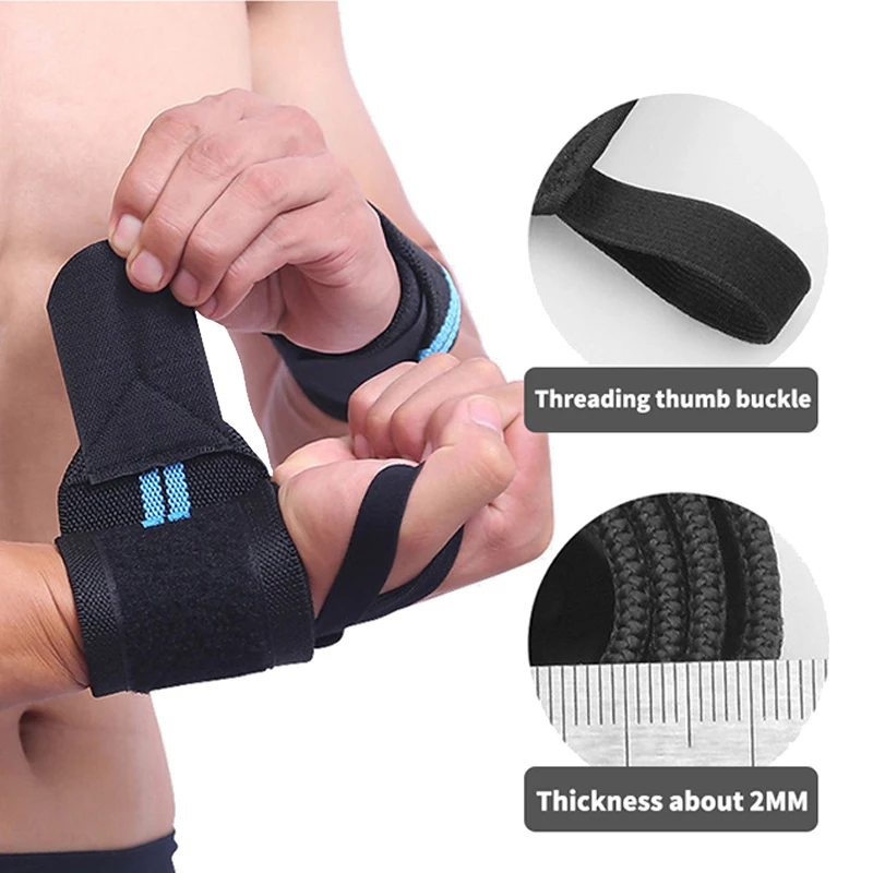 Adjustable Wholesale Custom Logo Fitness Wrist Straps Polyester Gym Weight Lifting Wrist Wrap Brace for Sports Use