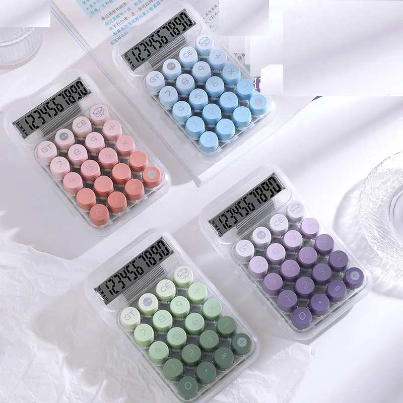 Promotion Gift Student Office Girls Calculator Sweet Candy Calculator Soft Touching Calculador