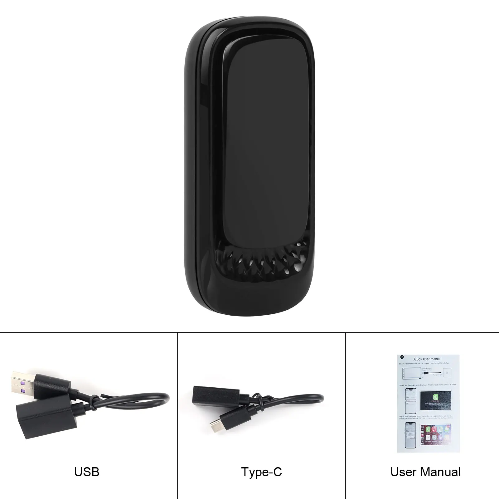 Podofo USB Wireless CarPlay AI Box For Original Car Radio Wired Carplay to Wireless Carplay Adapter USB/Type-C Port Wholesale