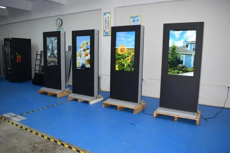 Waterproof tactile exterieur outdoor lcd display advertising screen android digital signage totem kiosk