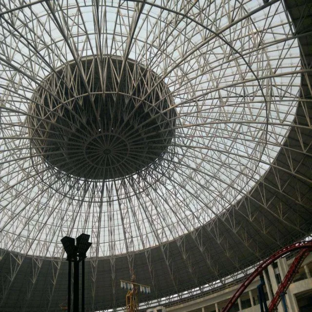 Prefabricated Stadium Dome Roof Building Galvanized Light Steel Structural Space Frame Indoor Stadium Roof Construction