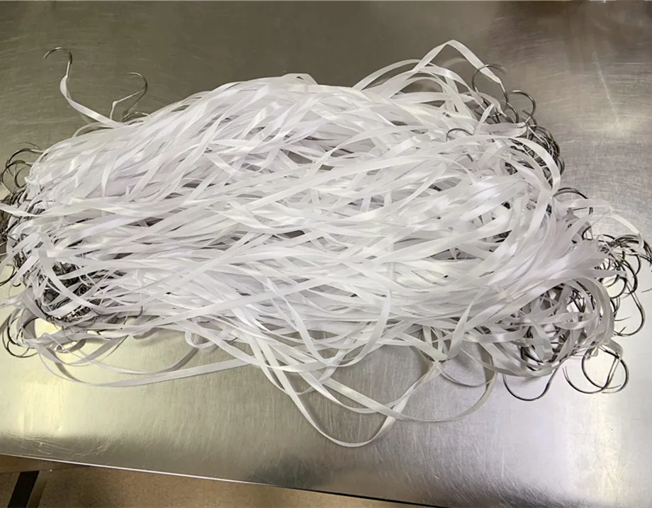 Лента из полиэстера белая плетеная, не впитывающая, для швов, 50 см, с круглой двойной иглой шириной 5 мм