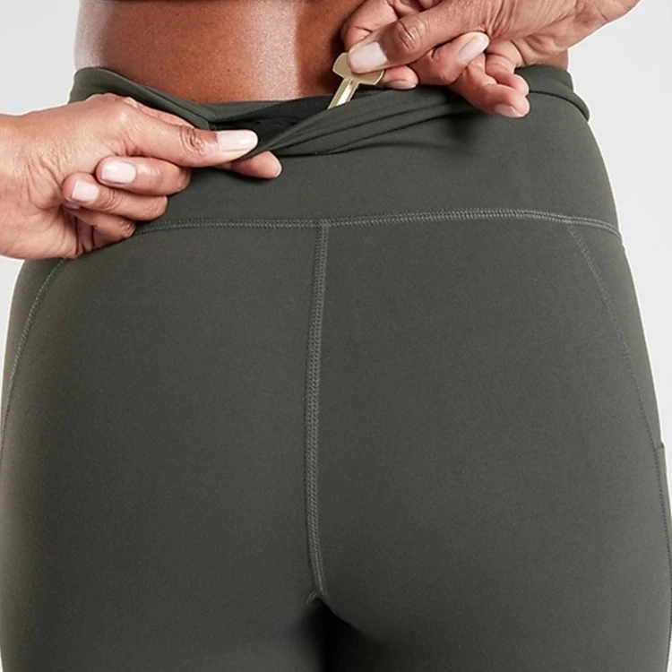 Wholesale Fashion Side Pockets Women Tights Drying Quickly High Stretch Yoga Pants Leggings