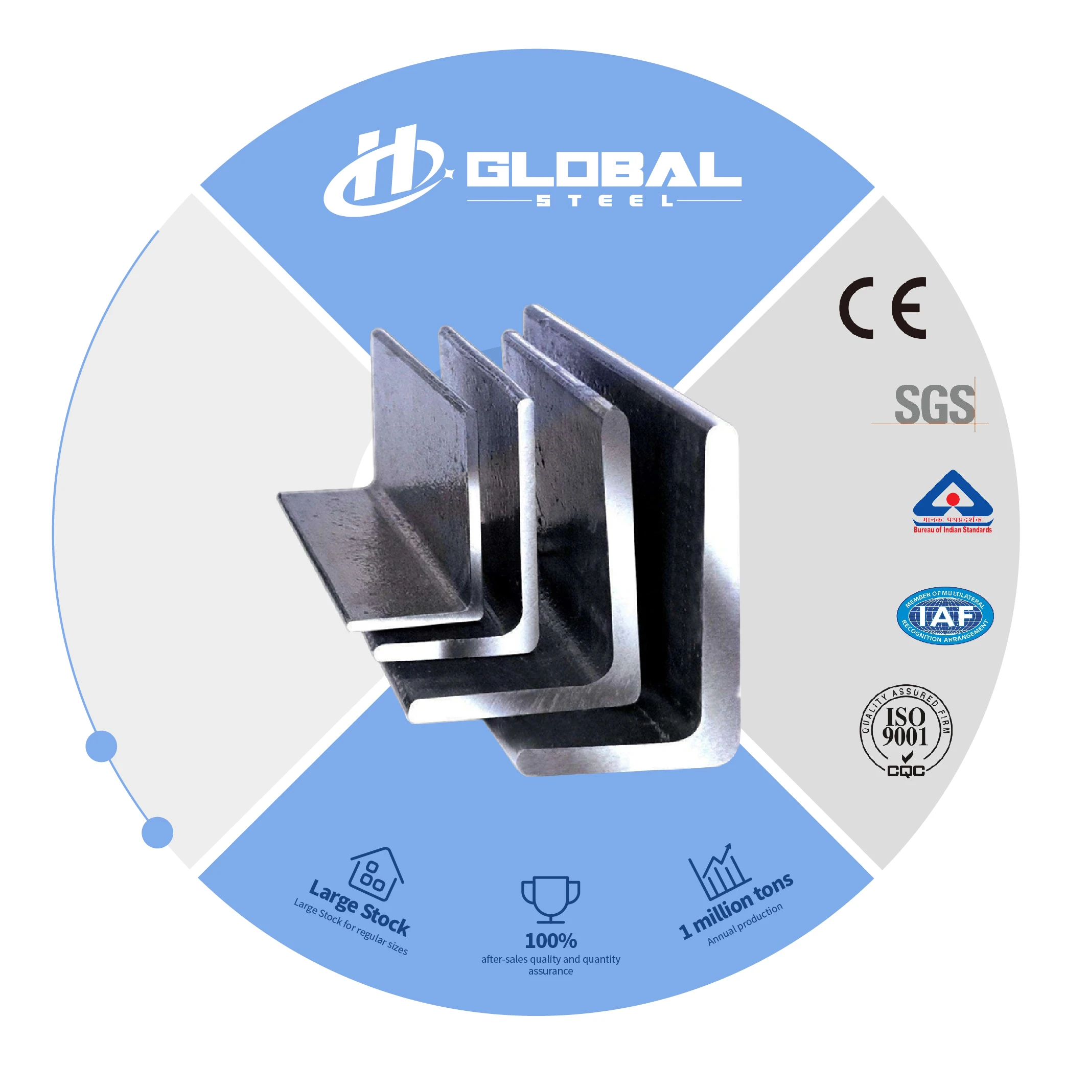 Hot selling equal unequal black angle iron hot rolled steel angle for construction materials