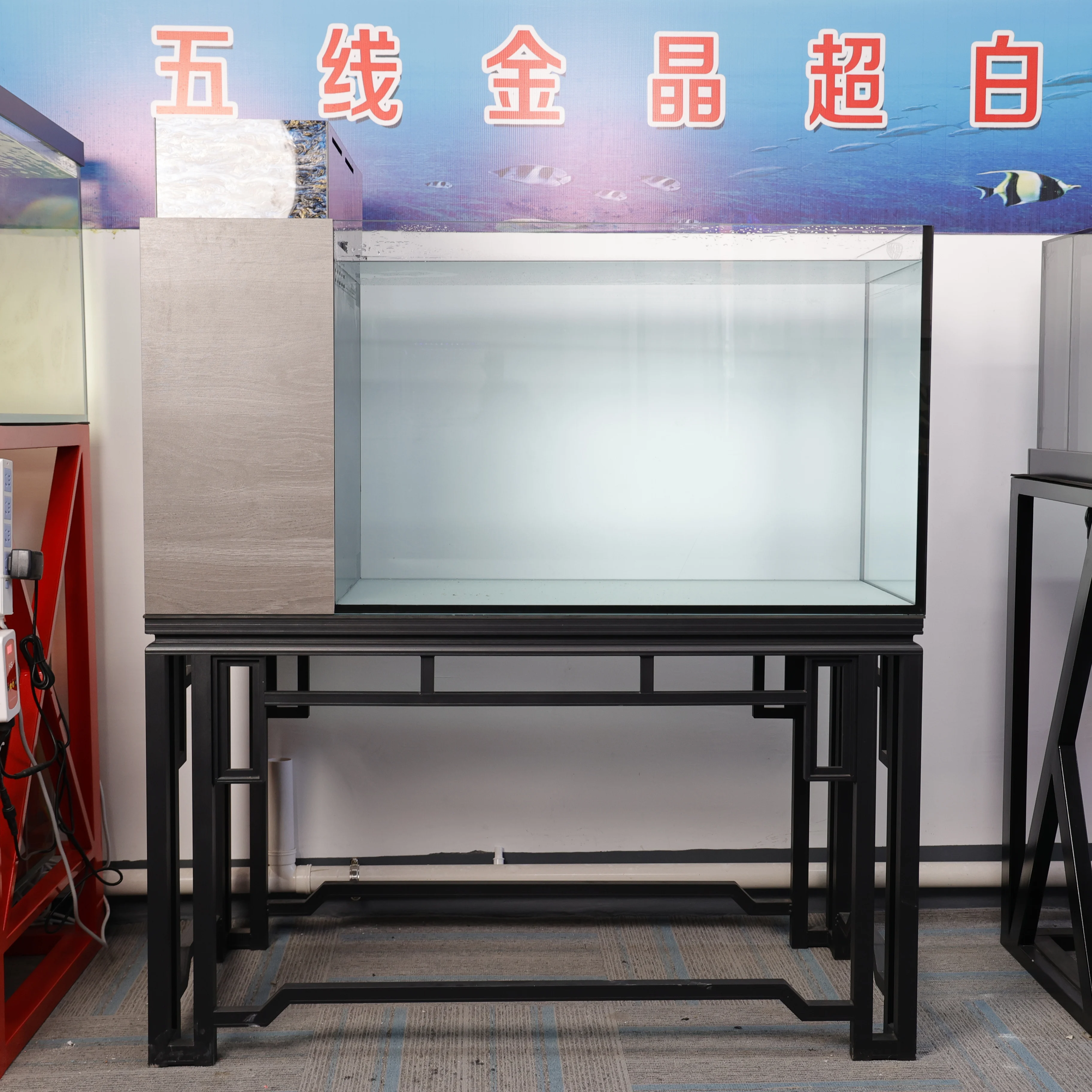 industrial size slim and long aquarium fish tank smart unbreakable glass goldfish aquarium