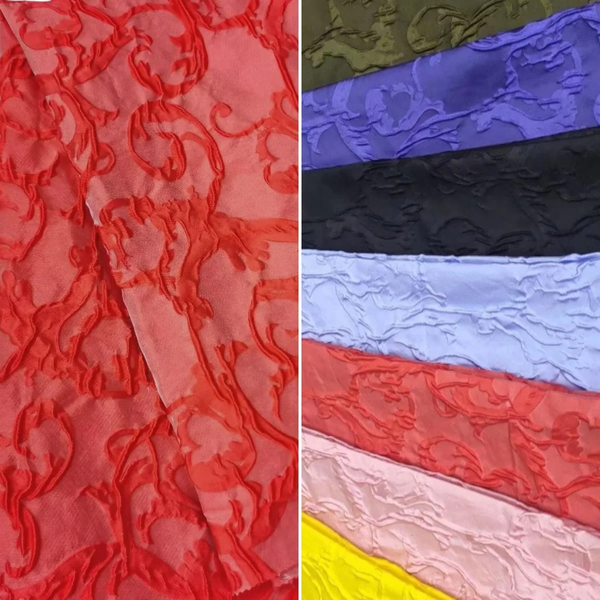 162gsm Wholesale Italian Polyester Polyamide Material Jacquard Woven 3D Fabric