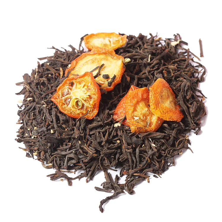 
Private Label Custom Cherry Blossom Organic Osmanthus Raspberry Leaf Orange Fruit Essence Ginger Flavored Tea 