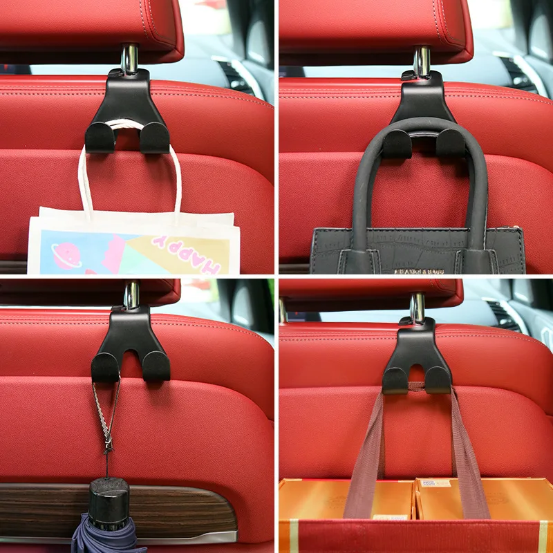 Universal hot selling portable multifunctional ABS black car back seat hook