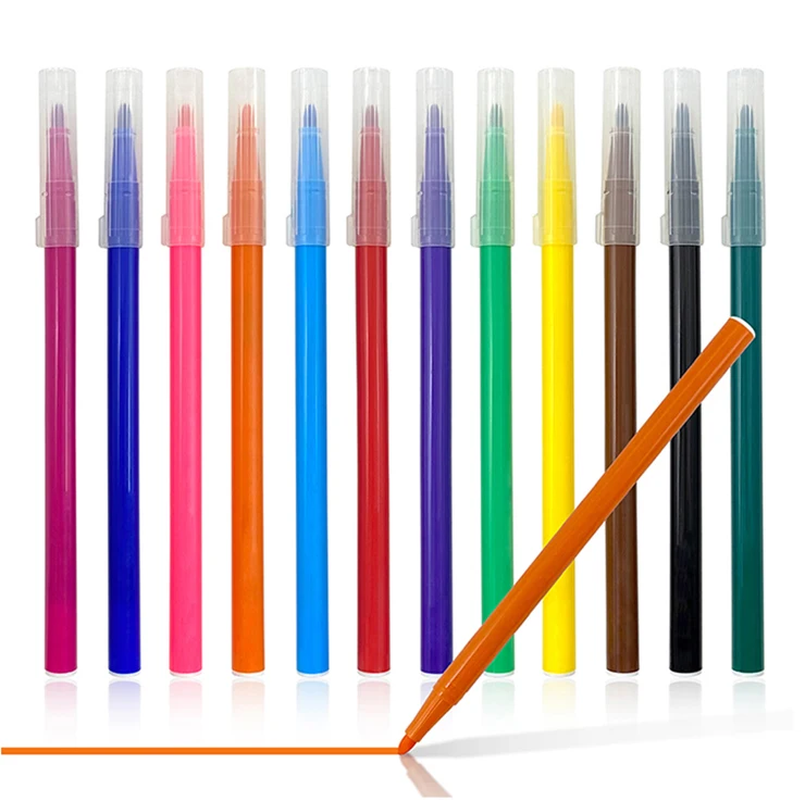 supplier customized brand water-based water color pen washable 5 mm bullet tip watercolor marker with logo