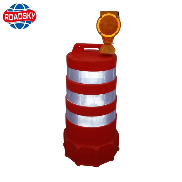 
plastic water filled reflective safety traffic barrier barrel 
