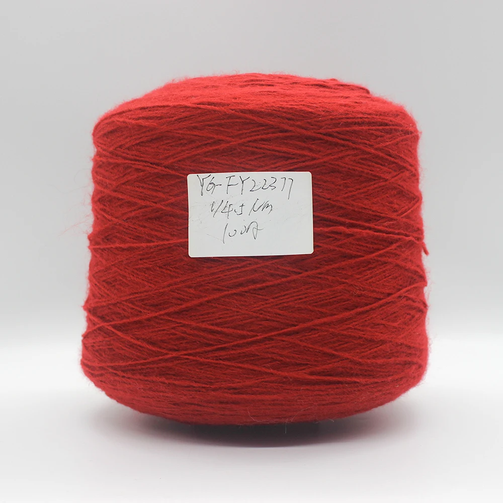 Best Selling Iceland Yarn Red Acrylic Merino Wool Knitting Scarf Dyed and Ring Spun for Sewing Weaving Embroidery Recycled