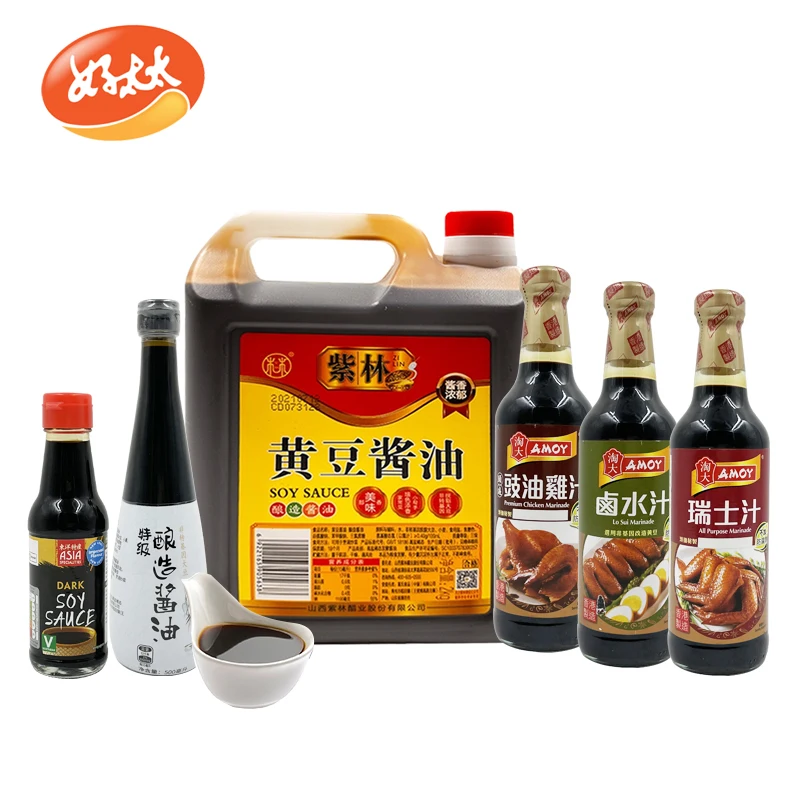 Chinese OEM Factory Price Concentrated Bottle Soya Sauce 500ml Superior Dark Soy Sauce Wholesale