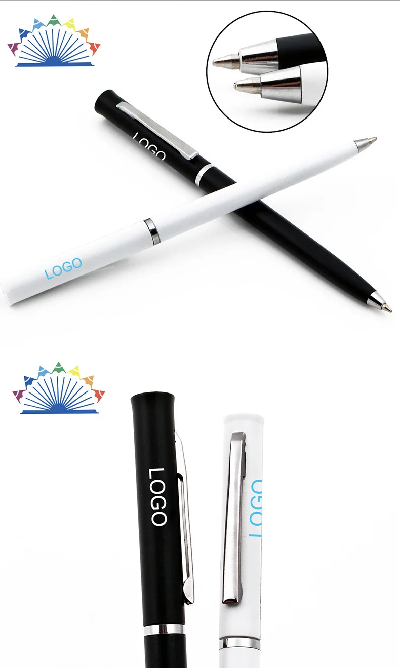 CHXN Wholesale novel hotel ink pen laser printing enterprise logo advertising pen frosted plastic ball pen