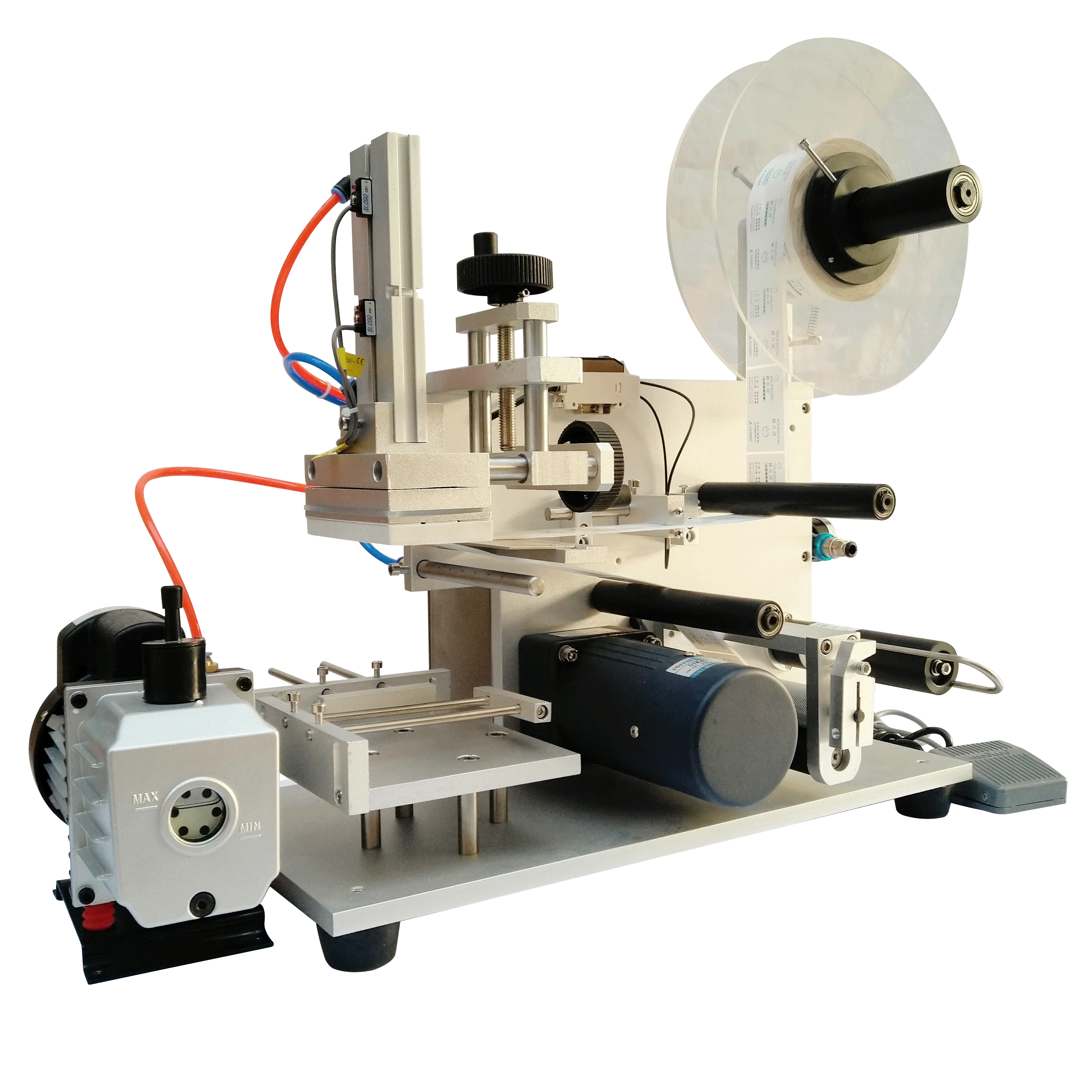 LT-60 Factory Supply Semi Automatic Surface Label Applicator Flat Square Bottle Labeling Machine