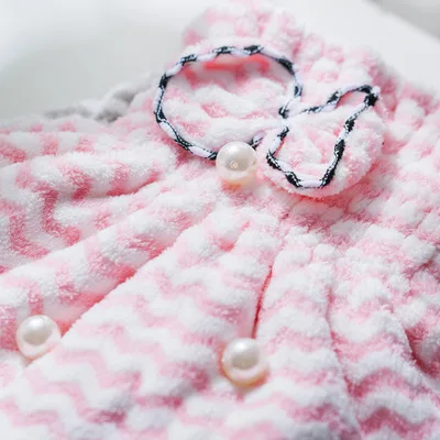 Wholesale microfiber terry quick dry hair towel turban wrap spa head towel