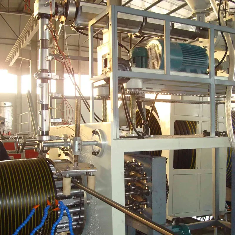 Manufacturer Automatically 2inch PP PE Corrugated Cable Protection Drainage Single Wall Pipe Extruder Machine