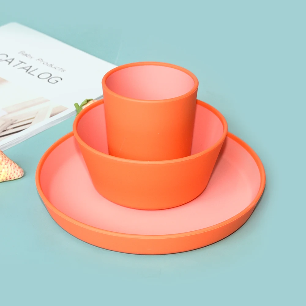 BPA FREE Silicone Kids Food Grade Silicone Baby Training Feeding Plates Baby Silicone Plate For Toddlers Babies