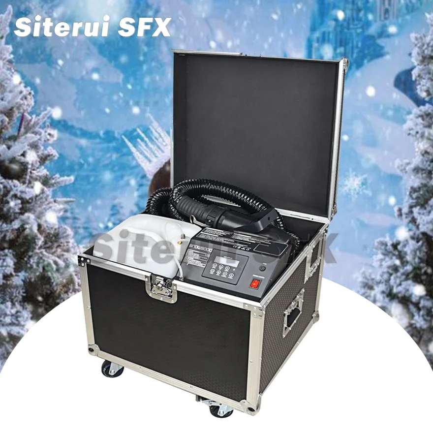 Siterui SFX Commercial snow machine for Christmas festival indoor outdoor activities 980W Artificial foam snow scene maker