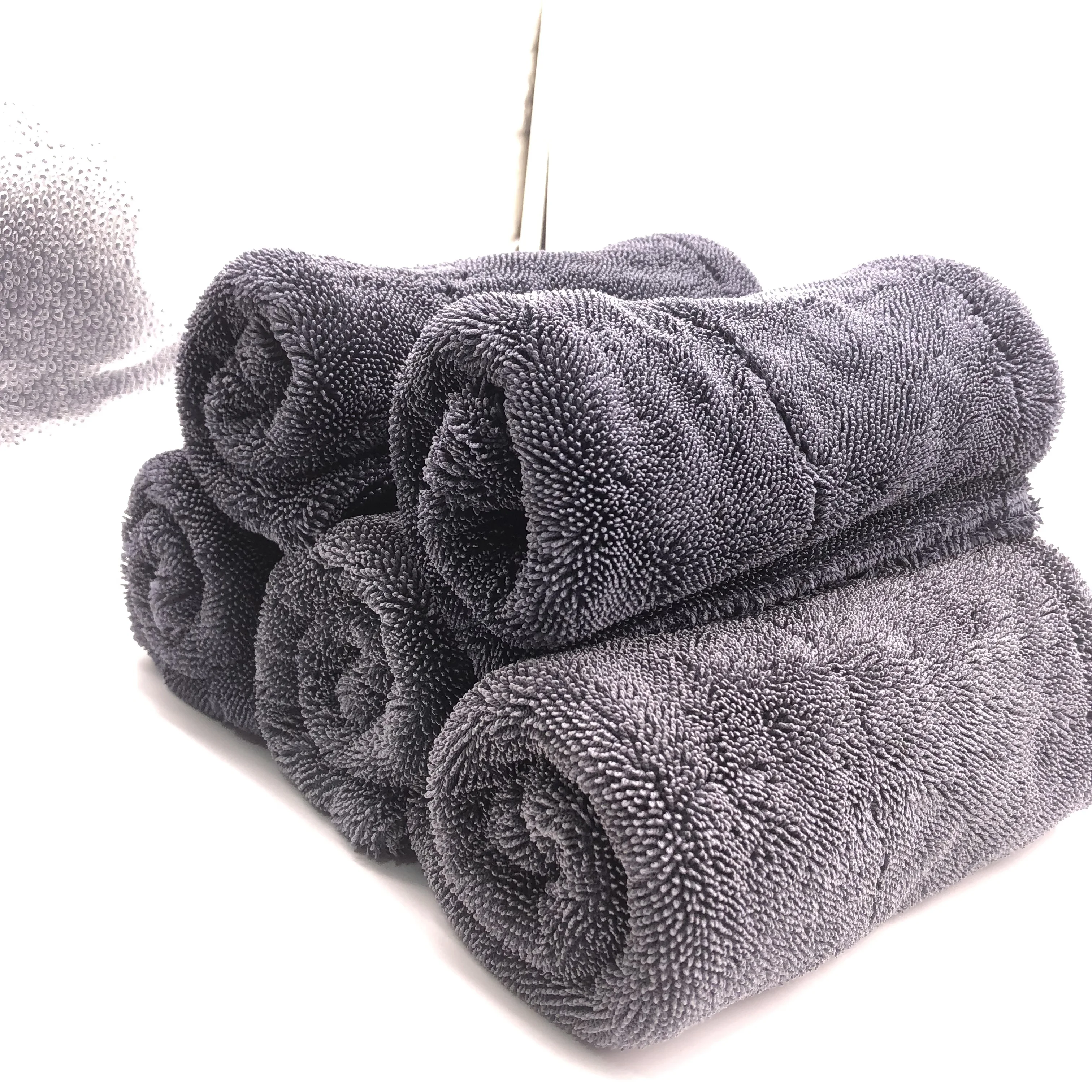 Factory Supply  Customized  logo  Super Absorbent  Microfiber Cleaning Cloth Car Wash Towel  Auto Twisted Loop Car  Drying Towel