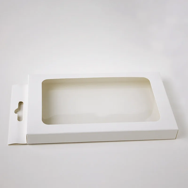 Custom Logo Printing Embossed Window Recycled Kraft Paper Electronic Folding Packaging Box