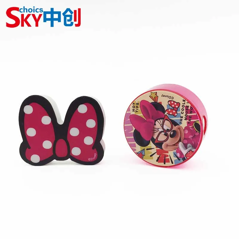 Cartoon Shape Children Set High Quality Wholesale Cute Rubber TPR Pencil Eraser and Sharpener