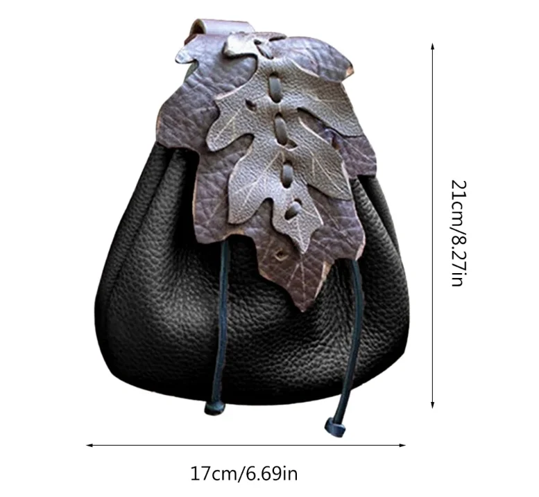 ecowalson   Renaissance Belt Pouch Leather Pouch Steampunk Waist Bag Medieval Leather Belt Pouch Fanny Pack Hip Vintage Belt Bag