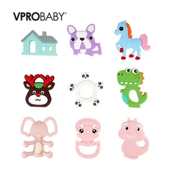 Wholesale baby teethers newborn bpa free silicone ball baby teether toy for 1-12 month baby teether