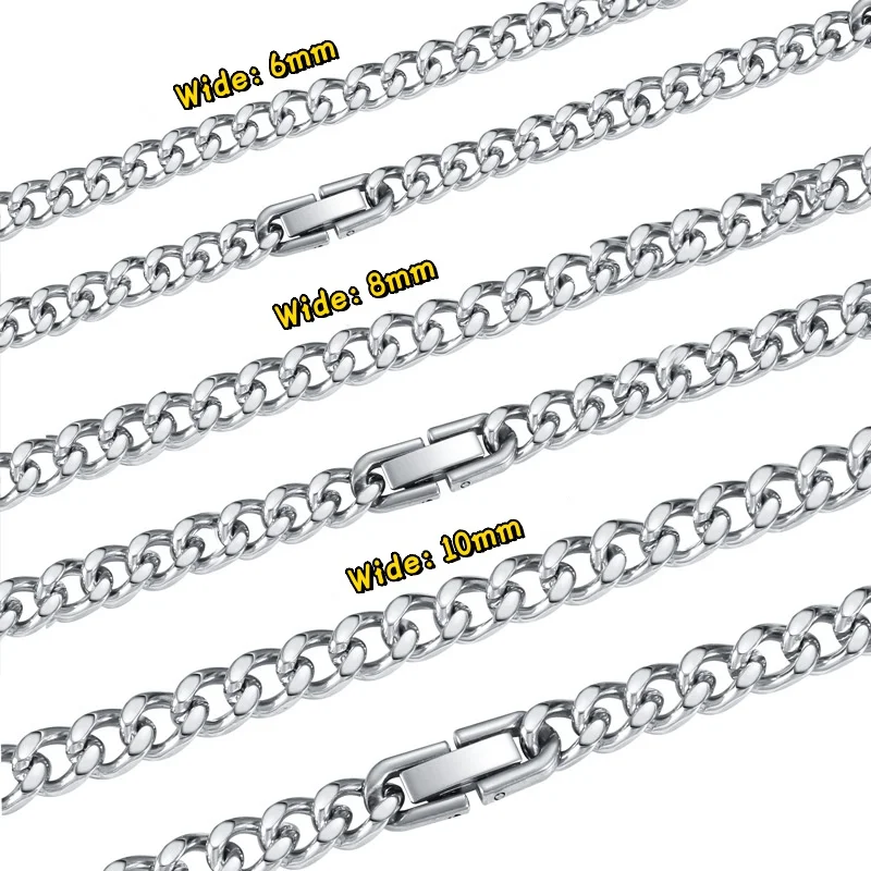 Stainless Steel Friendship Necklace Men Cuban Chains For Women Custom Fine Jewelry
