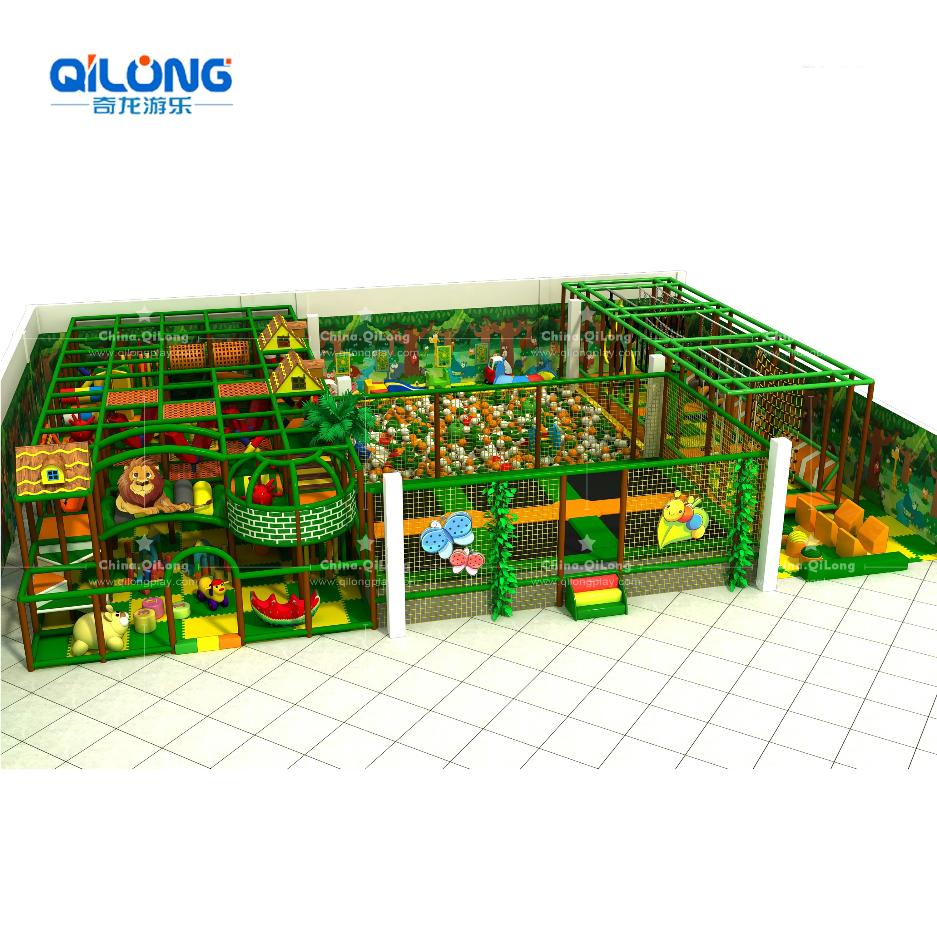 QILONG Children Amusement Park Kids Soft Play Indoor Playground Equipment